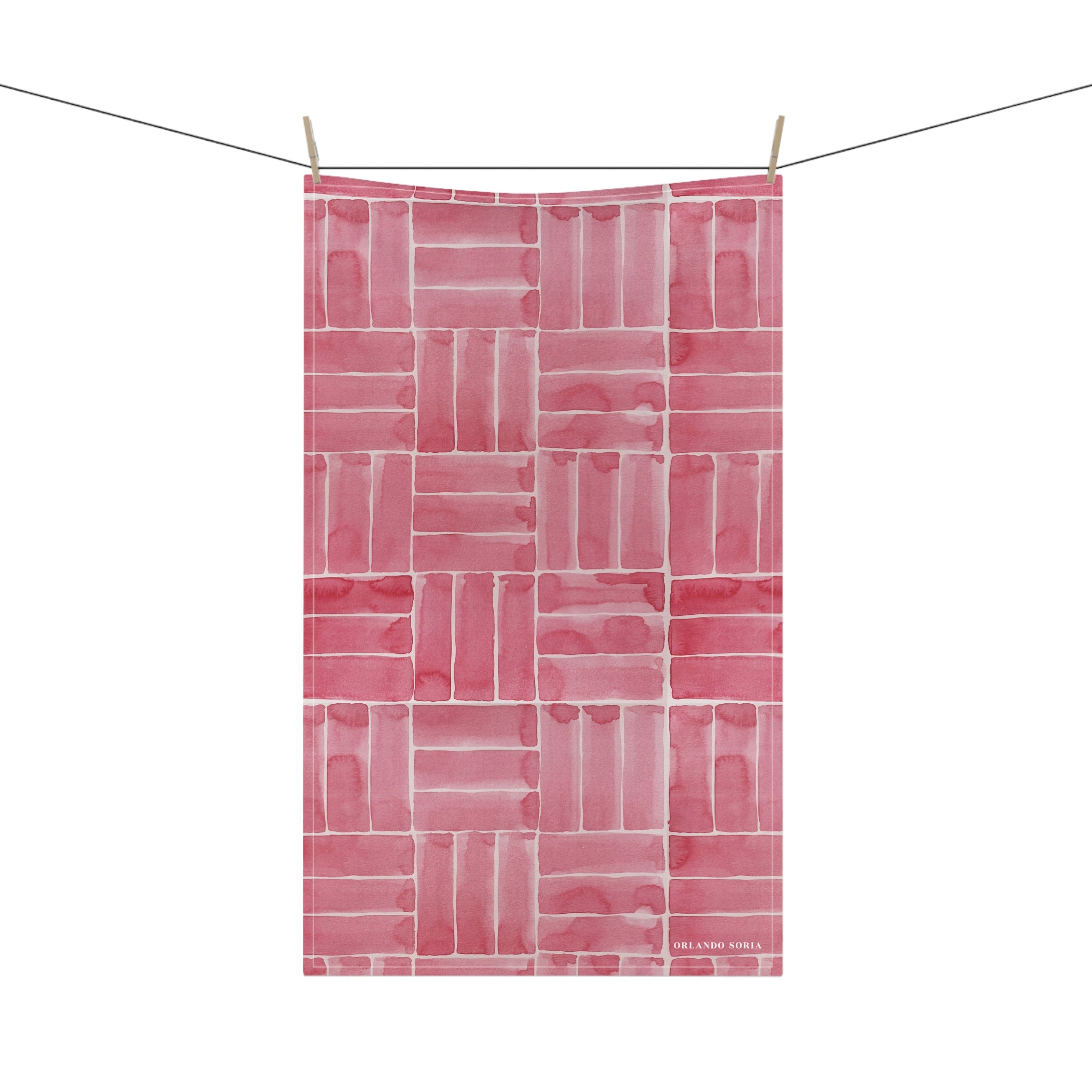 Weave Tea Towel, Berry