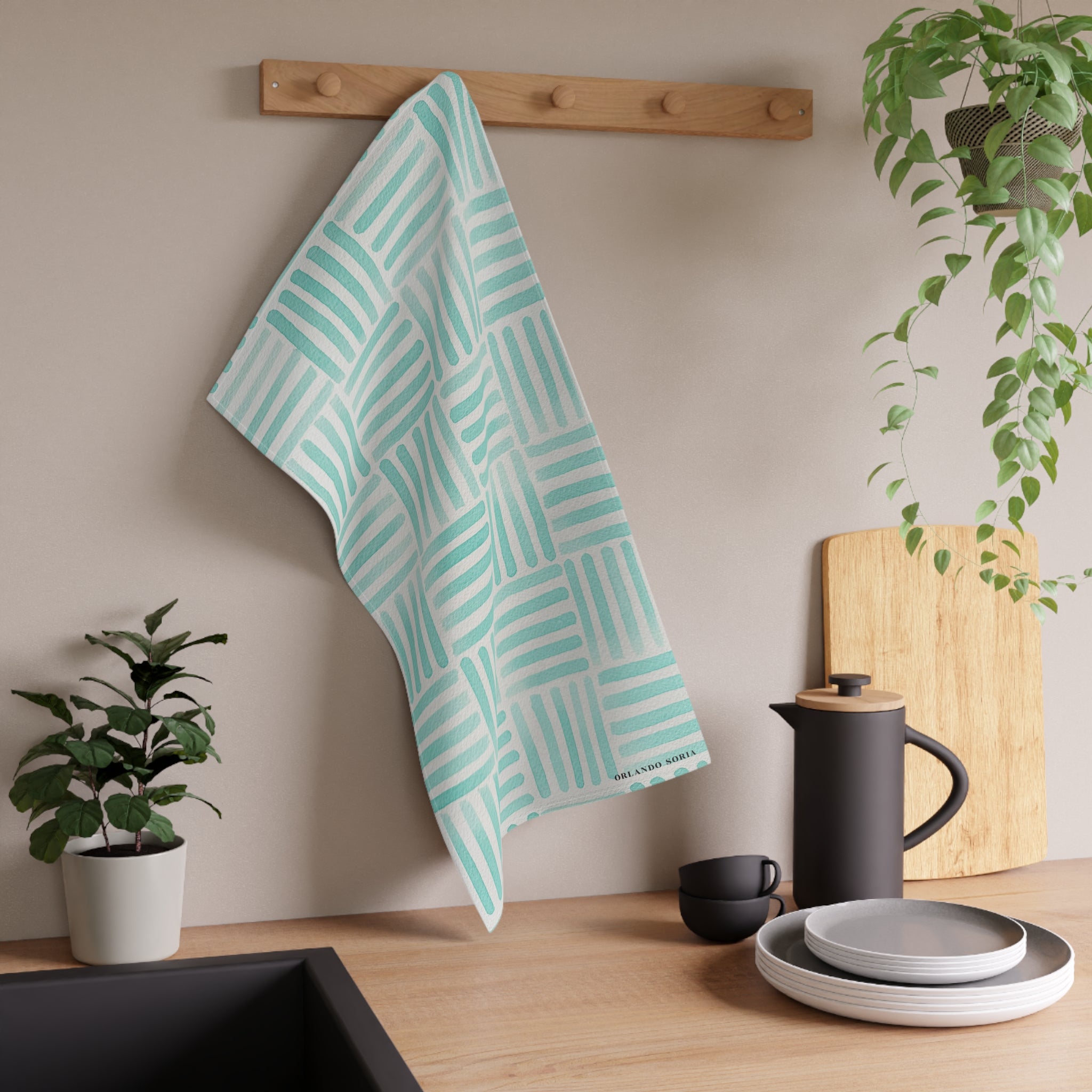 Weave Tea Towel, Frost