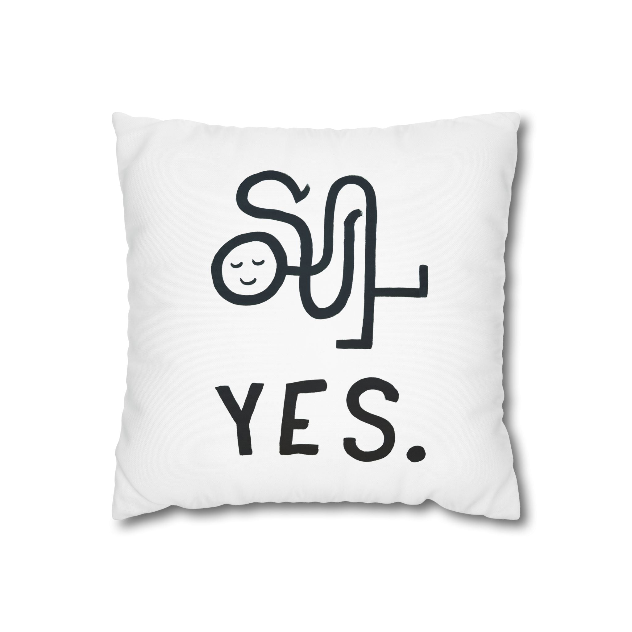 Yes + No Pillow Case