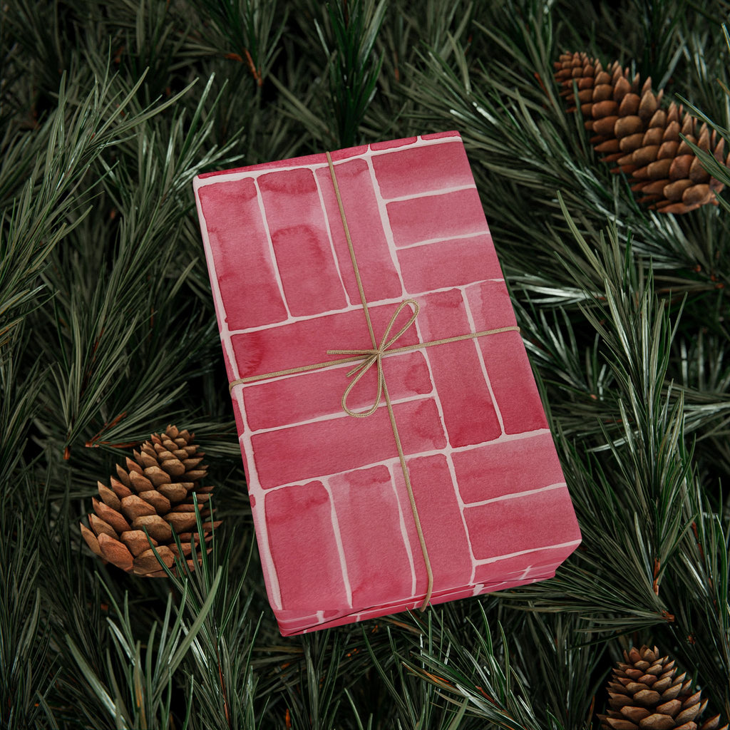 Weave Wrapping Paper, Berry