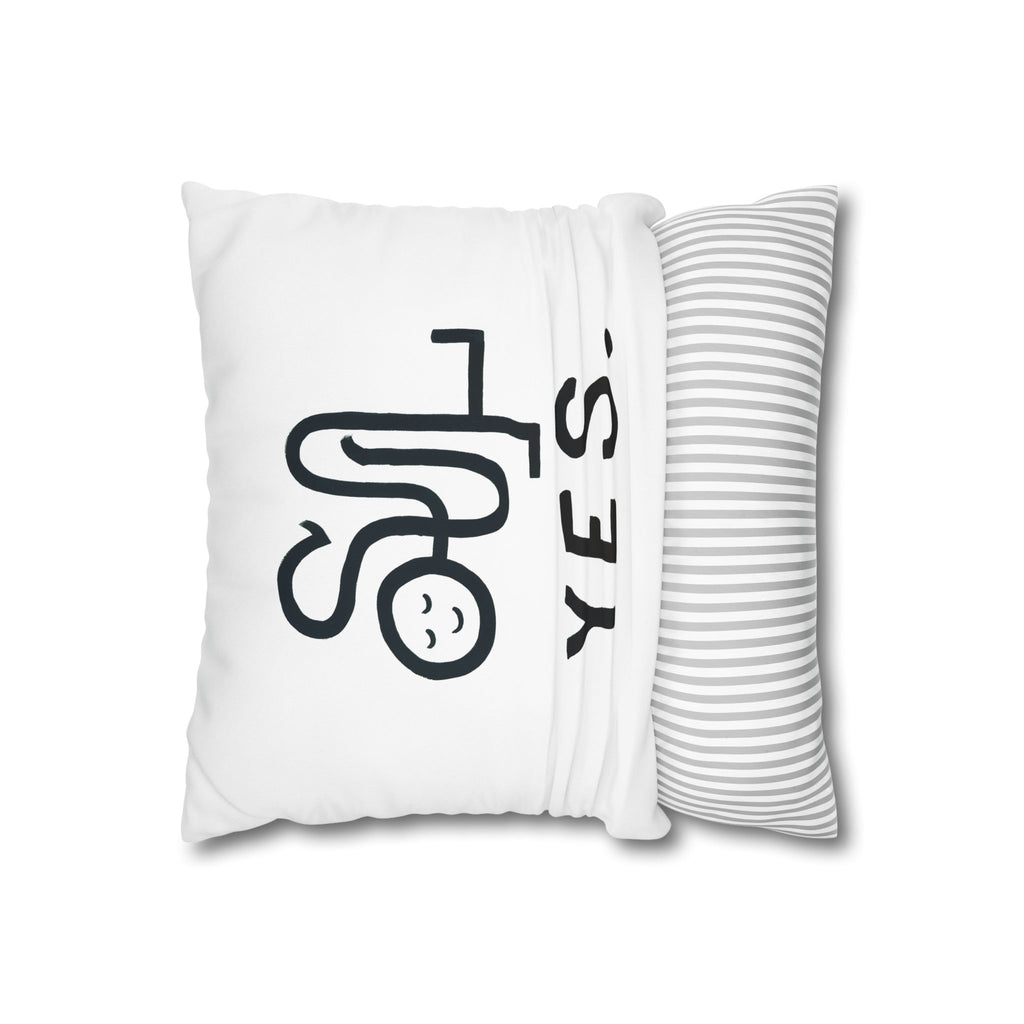 Yes + No Pillow Case