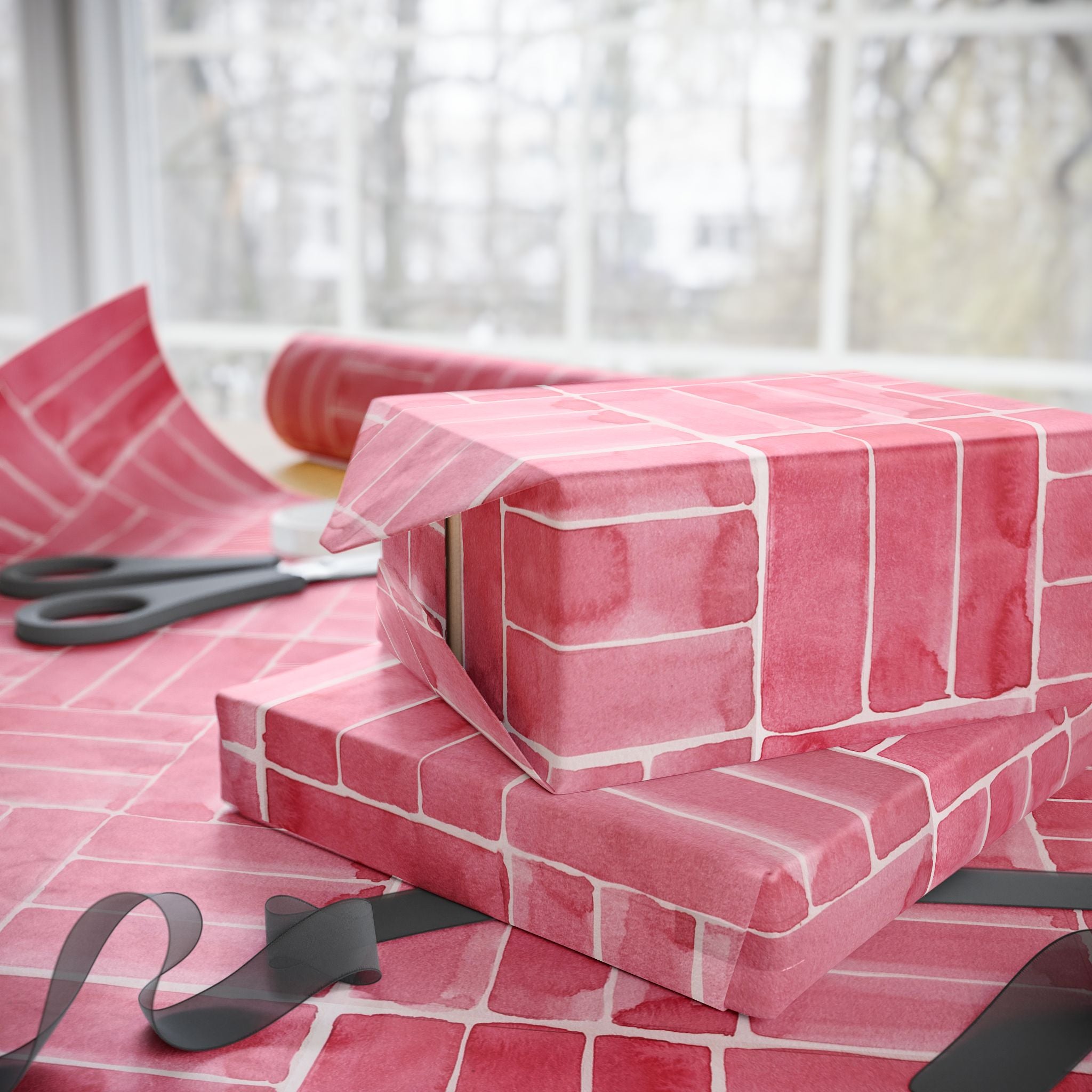 Weave Wrapping Paper, Berry