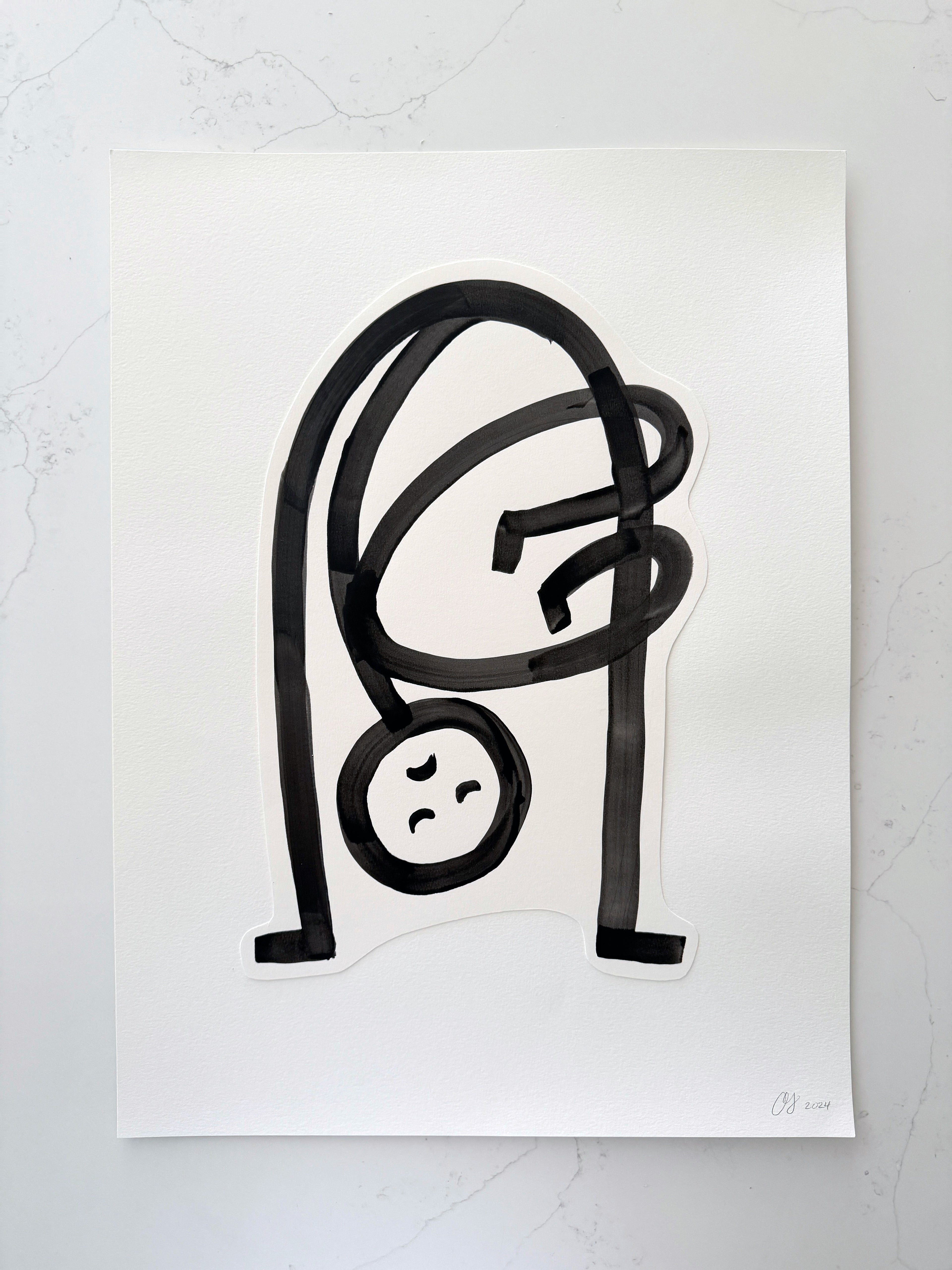 "Hug Your Legs" Original Painting