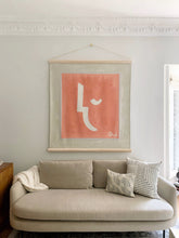 Load image into Gallery viewer, Looking Down, Pink Wall Hanging with Border - Signed
