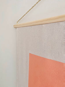 Looking Down, Pink Wall Hanging