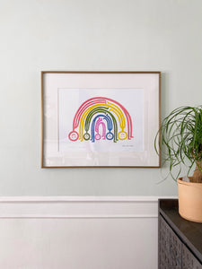 Rainbow People Silkscreened Print